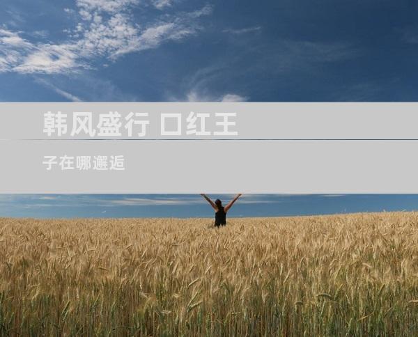 韩风盛行 口红王子在哪邂逅